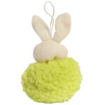 Zając pluszowy zawieszka Ozdoba Wielkanocna Figurka 11 cm zielona - obrazek 3