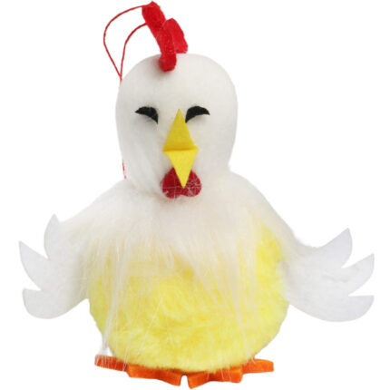 Kurka pluszowa zawieszka Ozdoba Wielkanocna Figurka 11 cm żółta