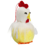Kurka pluszowa zawieszka Ozdoba Wielkanocna Figurka 11 cm żółta - obrazek 2