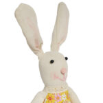 Zając siedzący Ozdoba Wielkanocna Figurka w żółtej sukience 40 cm - obrazek 3