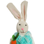 Zając Futrzany z Marchewką Ozdoba Wielkanocna Figurka 50 cm - obrazek 2