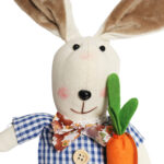 Zając w spodniach z marchewką Ozdoba Wielkanocna Figurka 60 cm - obrazek 2