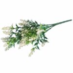 BUKIET 5 GAŁĄZEK TAWUŁKI 28 CM KOLOR KREMOWY - obrazek 3