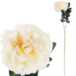 PIWONIA KWIAT SZTUCZNY do wazonu kremowa PEONIA 72