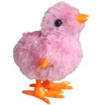 NAKRĘCANY KURCZACZEK ŻÓŁTA KURKA NAKRĘCANA TUPTA CHODZI 9 cm KURCZAK RÓŻOWY