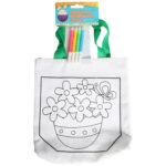 Torba wielkanocna do kolorowania + pisaki 33 x 22 cm kwiaty