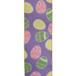 WSTĄŻKA DEKORACYJNA Z JAJKAMI FIOLETOWA 2,7M WIOSNA/WIELKANOC - obrazek 3