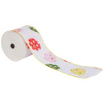 WSTĄŻKA DEKORACYJNA Z JAJKAMI BIAŁA 2,7M WIOSNA/WIELKANOC - obrazek 2