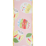 WSTĄŻKA DEKORACYJNA Z JAJKAMI RÓŻOWA 2,7M WIOSNA/WIELKANOC - obrazek 3