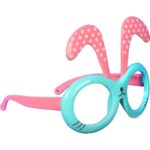 OKULARY PLASTIKOWE Z USZAMI ZAJĄCA NIEBIESKIE - obrazek 2