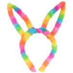 Opaska z uszami kolorowa tęczowa opaska na głowę