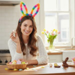 Opaska z uszami kolorowa tęczowa opaska na głowę - obrazek 3