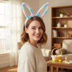 Opaska z uszami kolorowa tęczowa opaska na głowę II - obrazek 3