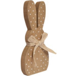 ZAJĄCZEK ZAJĄC DREWNIANY KRÓLIK WIELKANOCNY W KROPKI 17 CM - obrazek 2