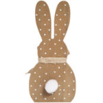 ZAJĄCZEK ZAJĄC DREWNIANY KRÓLIK WIELKANOCNY W KROPKI 17 CM - obrazek 3