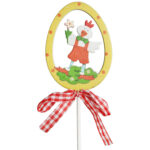 Kura wielkanocna w jajku na piku do dekoracji stroik ozdobny - obrazek 3