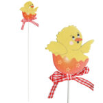 Kurczak wielkanocny w skorupce pik do dekoracji stroik ozdobny