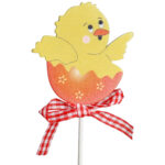 Kurczak wielkanocny w skorupce pik do dekoracji stroik ozdobny - obrazek 3