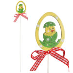 Kurczak wielkanocny w jajku na piku do dekoracji stroik ozdobny