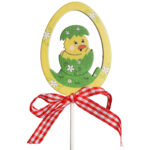 Kurczak wielkanocny w jajku na piku do dekoracji stroik ozdobny - obrazek 3