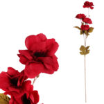 GAŁĄZKA 4 JESIENNYCH KWIATÓW do wazonu czerwone  ANEMONY 90 cm