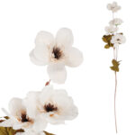GAŁĄZKA 4 JESIENNYCH KWIATÓW do wazonu białe ANEMONY 90 cm