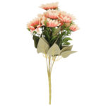 BUKIET SŁONECZNIKÓW Z DODATKAMI sztuczne kwiaty do wazonu KOMPOZYCJA łososiowa 42 cm - obrazek 2