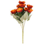 BUKIET SŁONECZNIKÓW Z DODATKAMI sztuczne kwiaty do wazonu KOMPOZYCJA pomarańczowa 42 cm - obrazek 2
