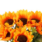 BUKIET SŁONECZNIKÓW Z DODATKAMI sztuczne kwiaty do wazonu KOMPOZYCJA żółta 42 cm - obrazek 3