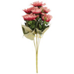 BUKIET SŁONECZNIKÓW Z DODATKAMI sztuczne kwiaty do wazonu KOMPOZYCJA różowa 42 cm - obrazek 2