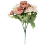 BUKIET 12 PIWONII PEONII KOMPOZYCJA DO WAZONU W KOLORACH BRĄZU I KREMU 36 CM - obrazek 2
