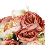 BUKIET 12 PIWONII PEONII KOMPOZYCJA DO WAZONU W KOLORACH BRĄZU I KREMU 36 CM - obrazek 3