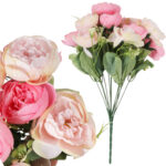 BUKIET 12 PIWONII PEONII KOMPOZYCJA DO WAZONU W KOLORACH RÓŻU 36 CM
