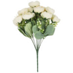 BUKIET 12 PIWONII PEONII KOMPOZYCJA DO WAZONU W KOLORZE KREMOWYM 36 CM - obrazek 2