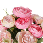 BUKIET 12 PIWONII PEONII KOMPOZYCJA DO WAZONU W KOLORACH RÓŻU 36 CM - obrazek 3