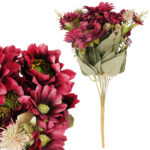 BUKIET 9 SŁONECZNIKÓW Z DODATKAMI sztuczne kwiaty do wazonu KOMPOZYCJA  różowa 43 cm