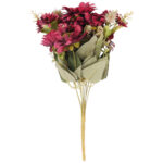 BUKIET 9 SŁONECZNIKÓW Z DODATKAMI sztuczne kwiaty do wazonu KOMPOZYCJA  różowa 43 cm - obrazek 2