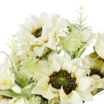 BUKIET 9 SŁONECZNIKÓW Z DODATKAMI sztuczne kwiaty do wazonu KOMPOZYCJA  pomarańczowa 43 cm - obrazek 3