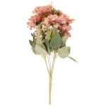 BUKIET 9 SŁONECZNIKÓW Z DODATKAMI sztuczne kwiaty do wazonu KOMPOZYCJA  łososiowa 43 cm - obrazek 2