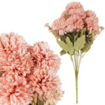 BUKIET 9 CHRYZANTEM sztucznych kwiatów ZŁOCIENI do wazonu KOMPOZYCJA ŁOSOSIOWA