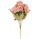 BUKIET 9 CHRYZANTEM sztucznych kwiatów ZŁOCIENI do wazonu KOMPOZYCJA ŁOSOSIOWA - obrazek 2