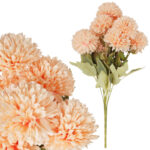 BUKIET 9 CHRYZANTEM sztucznych kwiatów ZŁOCIENI do wazonu KOMPOZYCJA KREMOWA