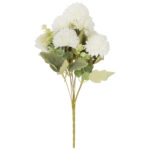 BUKIET 9 CHRYZANTEM sztucznych kwiatów ZŁOCIENI do wazonu KOMPOZYCJA BIAŁA - obrazek 2