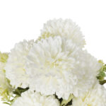 BUKIET 9 CHRYZANTEM sztucznych kwiatów ZŁOCIENI do wazonu KOMPOZYCJA BIAŁA - obrazek 3