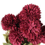 BUKIET 9 CHRYZANTEM sztucznych kwiatów ZŁOCIENI do wazonu STROIK CZERWONY - obrazek 3