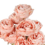 BUKIET 9 RÓŻ Z DODATKAMI sztuczne kwiaty do wazonu KOMPOZYCJA różowa 40 cm - obrazek 3