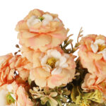 BUKIET 9 PIWONII Z DODATKAMI sztuczne kwiaty do wazonu KOMPOZYCJA kremowa 37 cm - obrazek 3