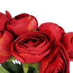 BUKIET 7 PIWONII sztuczne kwiaty do wazonu KOMPOZYCJA czerwona 48 cm - obrazek 3