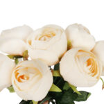 BUKIET 7 PIWONII sztuczne kwiaty do wazonu KOMPOZYCJA żółta 45 cm - obrazek 3