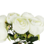 BUKIET 7 PIWONII sztuczne kwiaty do wazonu KOMPOZYCJA biała 45 cm - obrazek 3